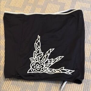 La Perla black swim coverup wrap skirt